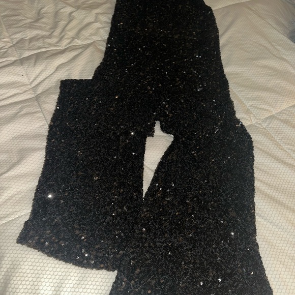 Alice + Olivia Black Glitter Jumpsuit - Picture 3 of 4